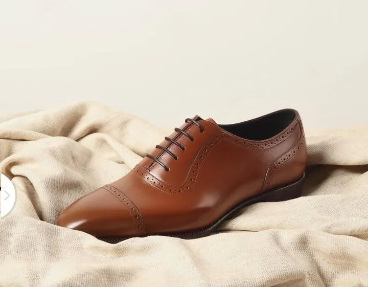 Luxurious Genuine Cow Leather Men’s Oxford Shoes – Elegant Formal & Casual Groom Dress Footwear for Suits, Weddings, Office & Daily Wear