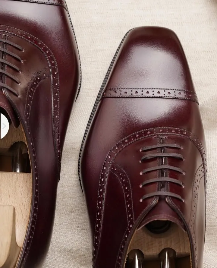 Luxurious Genuine Cow Leather Men’s Oxford Shoes – Elegant Formal & Casual Groom Dress Footwear for Suits, Weddings, Office & Daily Wear