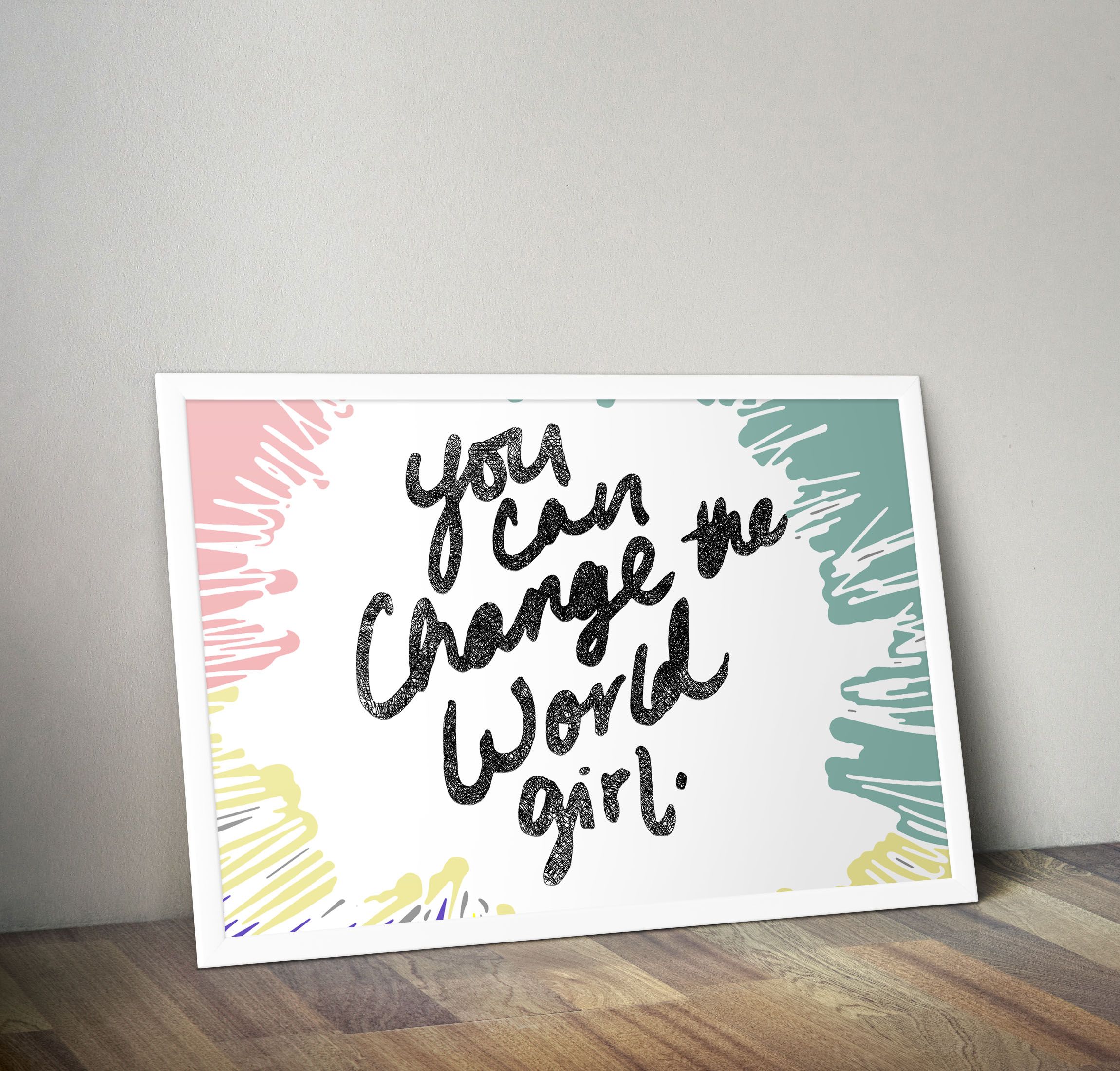 Inspirational Wall Art for Women – White Framed Wood, A4 (9.5 x 11 in) with Unbreakable Glass | Ready to Hang | Motivational Quotes for Home, Office, Nursery & Gift