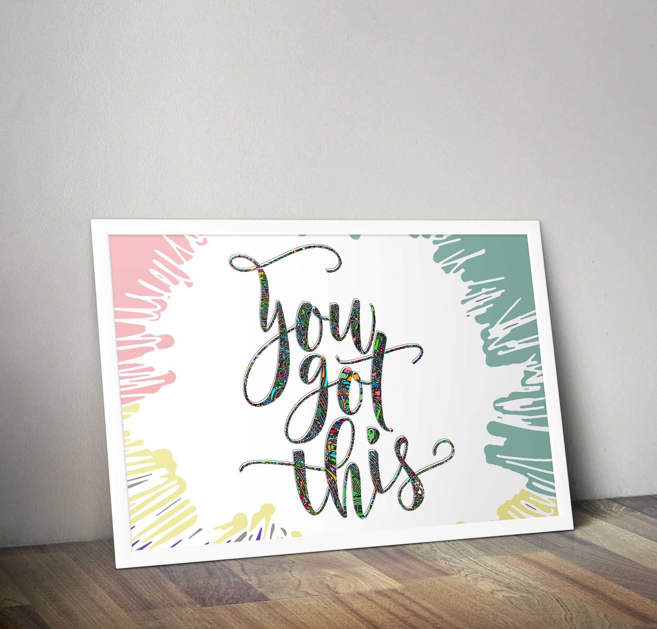 Inspirational Wall Art for Women – White Framed Wood, A4 (9.5 x 11 in) with Unbreakable Glass | Ready to Hang | Motivational Quotes for Home, Office, Nursery & Gift