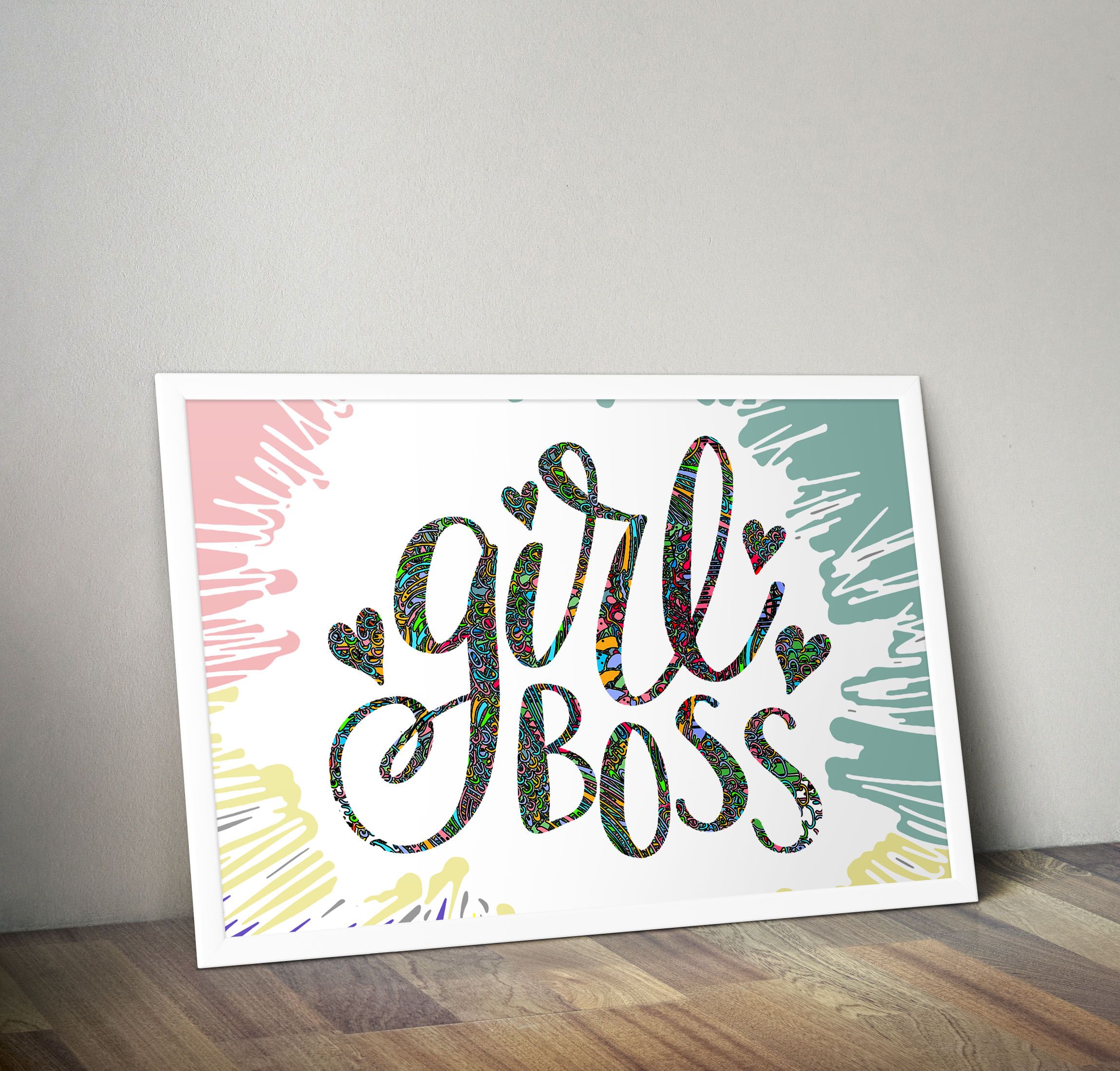 Inspirational Wall Art for Women – White Framed Wood, A4 (9.5 x 11 in) with Unbreakable Glass | Ready to Hang | Motivational Quotes for Home, Office, Nursery & Gift