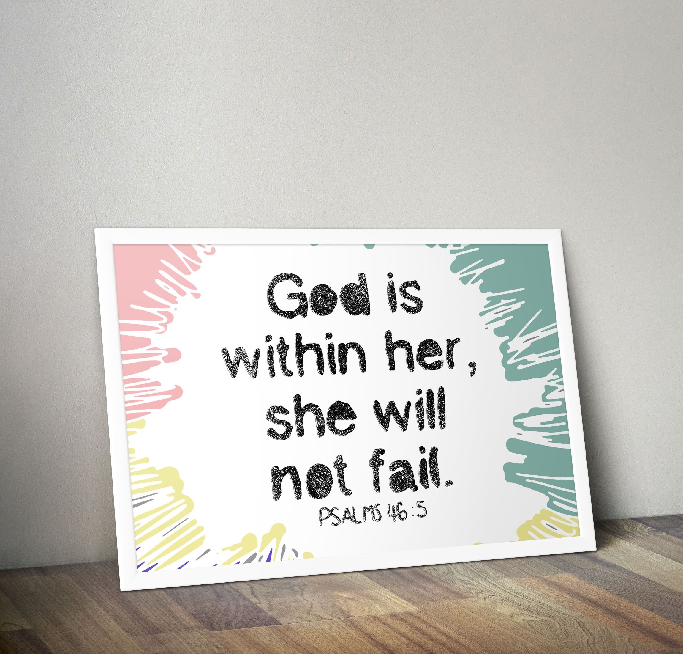 Inspirational Wall Art for Women – White Framed Wood, A4 (9.5 x 11 in) with Unbreakable Glass | Ready to Hang | Motivational Quotes for Home, Office, Nursery & Gift