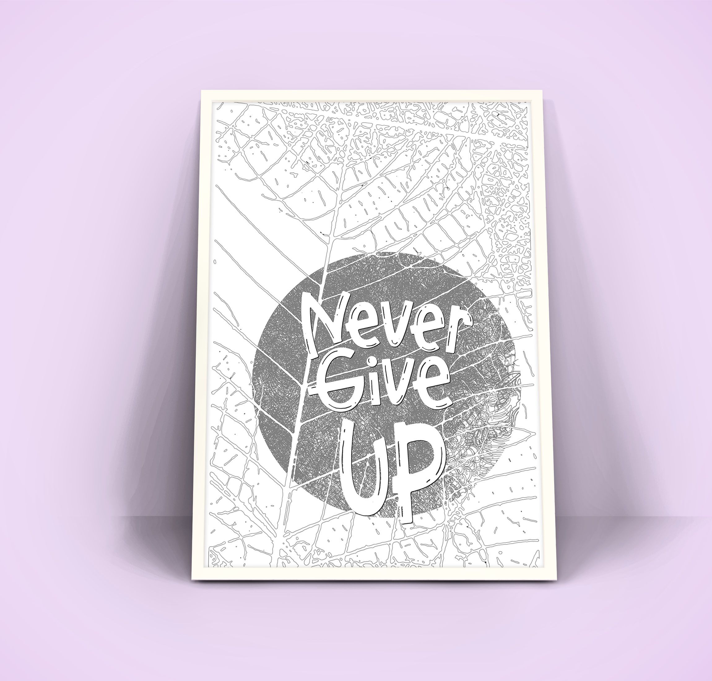 Framed Wal Posters- Never Give up- God has a Plan, Be Kind, Nothing is Impossible, Stay Humble, Girl noss, No Limits- ready to Hang FramedA A4 Size- white Wooden frame for Living room, Desk Table top