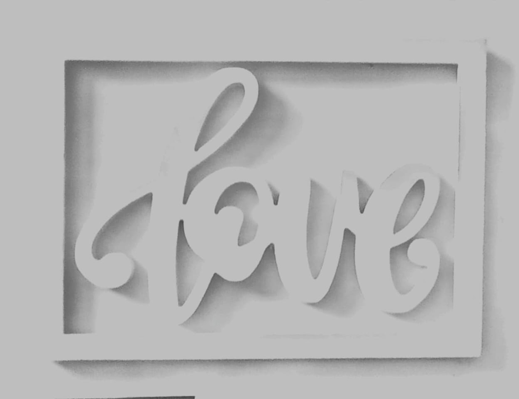 Framed 3d Wall Art Typography Love Framed 3D Wall Art Typography "LOVE" – A4 Size, Minimalist All-White Design Add elegance to your space with this A4 Framed 3D “LOVE” Wall Art. Minimalist all-white