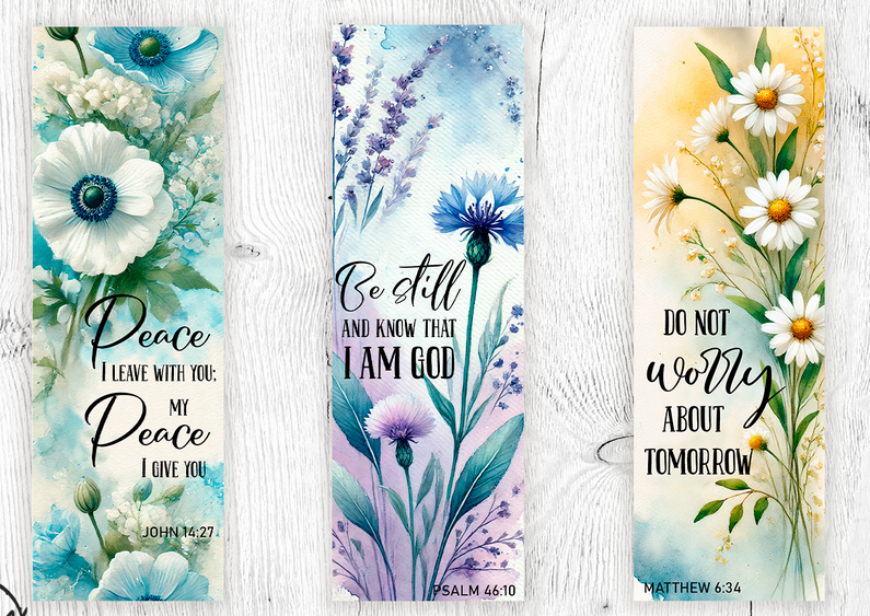 Floral Bible Scripture Quote Canvas Wall Poster Religious Texts for Office, Bedroom, Christian Home Decoration, Church Office Decor- Bible Verse wall Art Word of God Prayer Room Pray