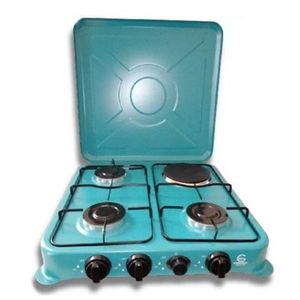 🤑✨️PROMOTION PRICE 🤑📍DONT MISS OUT 📍Eurochef 3 GAS AND 1 ELECTRIC PLATE TABLE TOP GAS COOKER.FOUR BURNERS THREE GAS AND ONE ELECTRIC PLATE
AUTOMATIC IGNITION
PRODUCES UNIFORM FLAME
STRONG RACKS
EA
