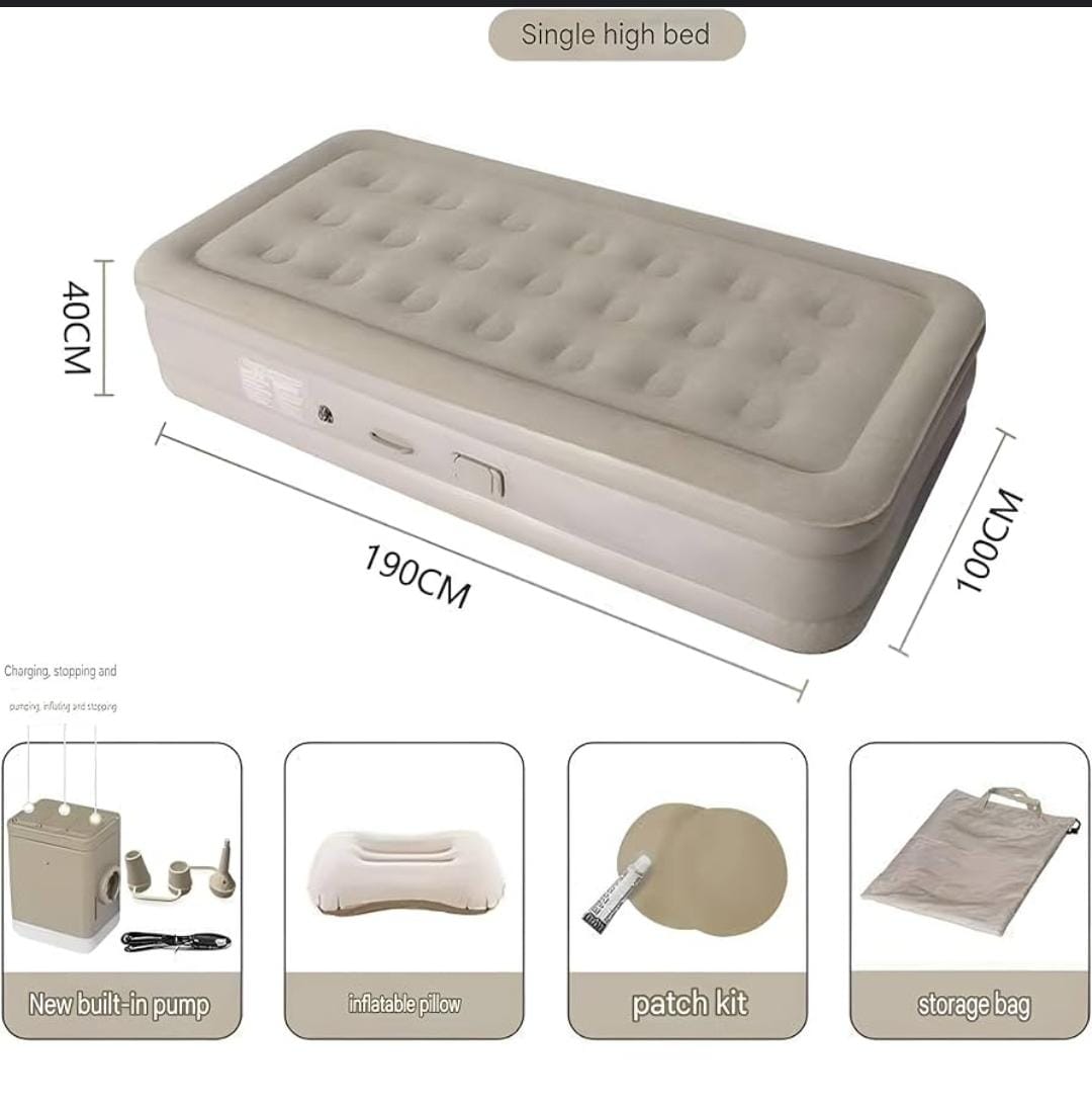 🤑🥳SHOP AT DISCOUNTED PRICE + ADDED OFFERS✔️🥳Cashmere Self inflatable BED +2 inflatable PILLOWS.