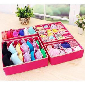 4-pc Organizer For Underwear Socks Bra Pants Scarf Tie Storage Box Wardrobe Drawer Organizers Foldable Case For Underwear Organizer.: 4 Pack Sock Underwear Organizer Dividers are made of non-woven fab