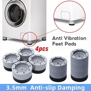 4Pc Anti Vibration Pads For Washing Machine,Dryers, Rubber Feet Mat Pads Shock And Universal Size.Washing machine foot pad is made of high quality resin fiber plastic and TPU glue. It has good bearing