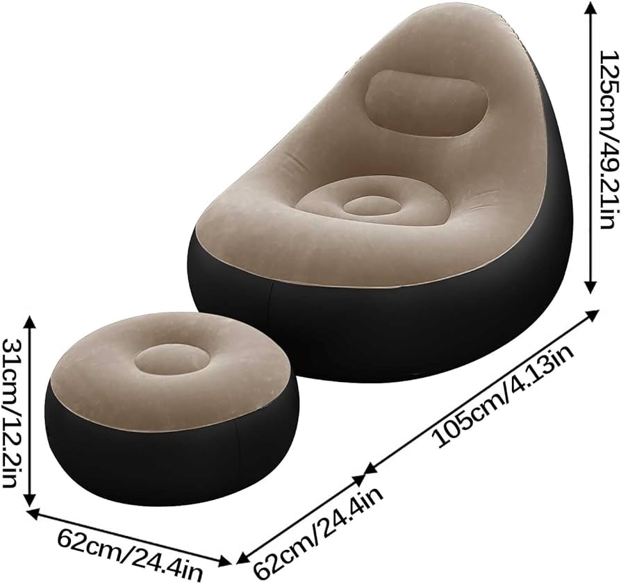 Inflatable Seat With Footrest And Free Pump.Indoor Outdoor PVC Inflatable lounge sofa set flocking lounge chair with footrest air sofa chair for adults
Name: Inflatable Lounge Sofa
Material: PVC Mater