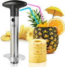Pineapple Peeler And Slicer.Fast, high efficiency to peel, core and slice fresh pineapple in seconds.
With unique detachable wedger and make ready-to-eat chunks of pineapple.
Makes perfectly-shaped ri