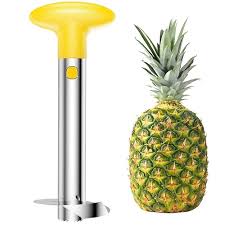 Pineapple Peeler And Slicer.Fast, high efficiency to peel, core and slice fresh pineapple in seconds.
With unique detachable wedger and make ready-to-eat chunks of pineapple.
Makes perfectly-shaped ri