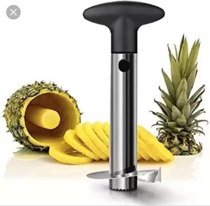 Pineapple Peeler And Slicer.Fast, high efficiency to peel, core and slice fresh pineapple in seconds.
With unique detachable wedger and make ready-to-eat chunks of pineapple.
Makes perfectly-shaped ri