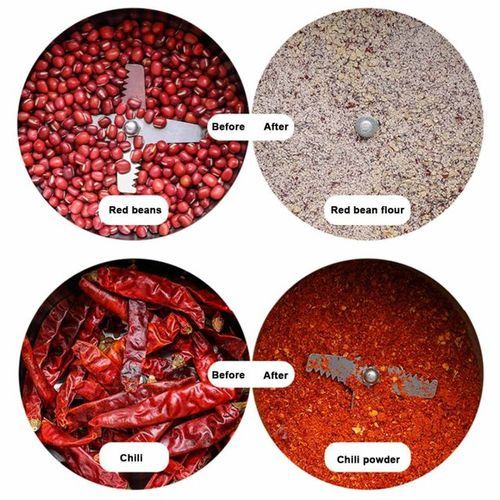 Nima Electric Coffee Mill Grinder And Herbs Posho Mill.150W High-efficient, grind all kinds of corns/grains/herbs/spices/nuts/coffee bean, etc. Easy operation. Press for working and release for pause.