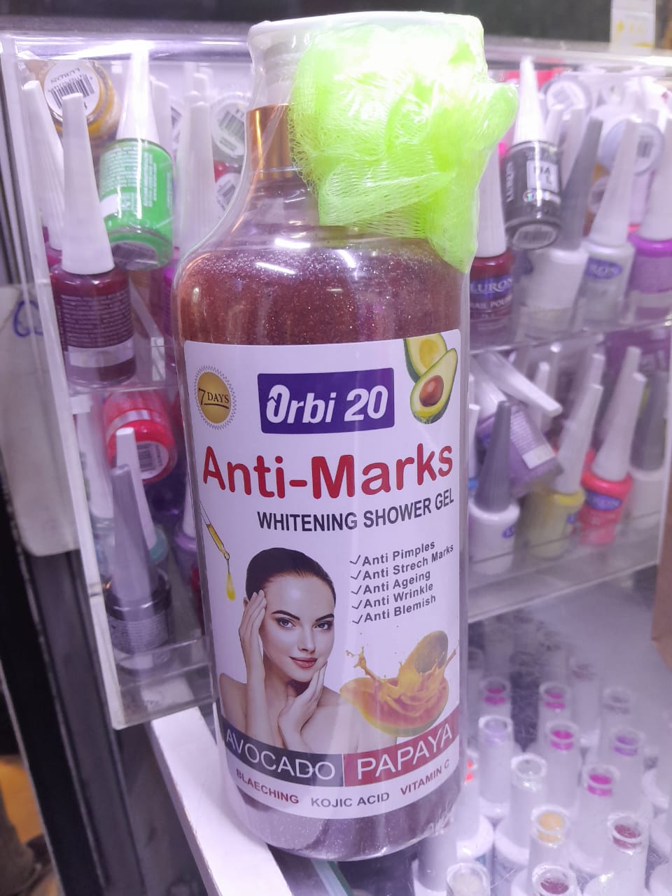 Orbi 20 Anti-marks Whitening shower gel Contains Avocado & Papaya