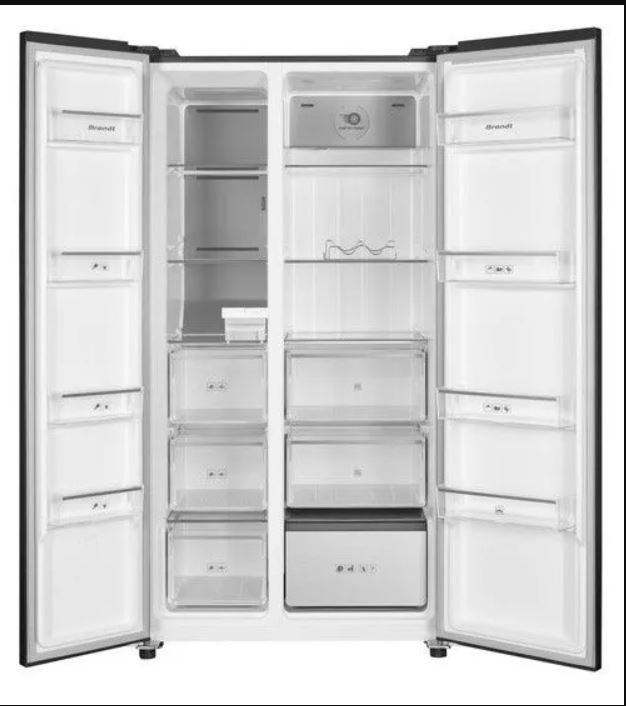 Mika Fridge, 595L, 2 Door Side By Side, No Frost, INVERTER Compressor, Inox Line Brush, Water Dispenser