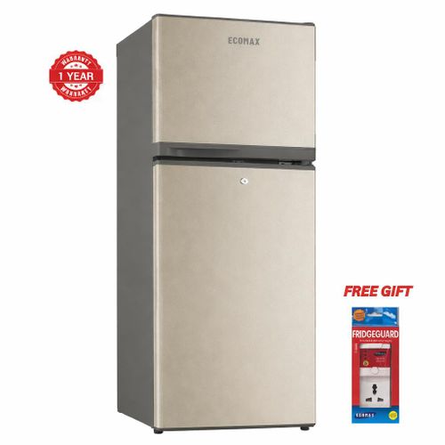 Ecomax BCD-118, 118L Double Door Fridge - Champagne gold