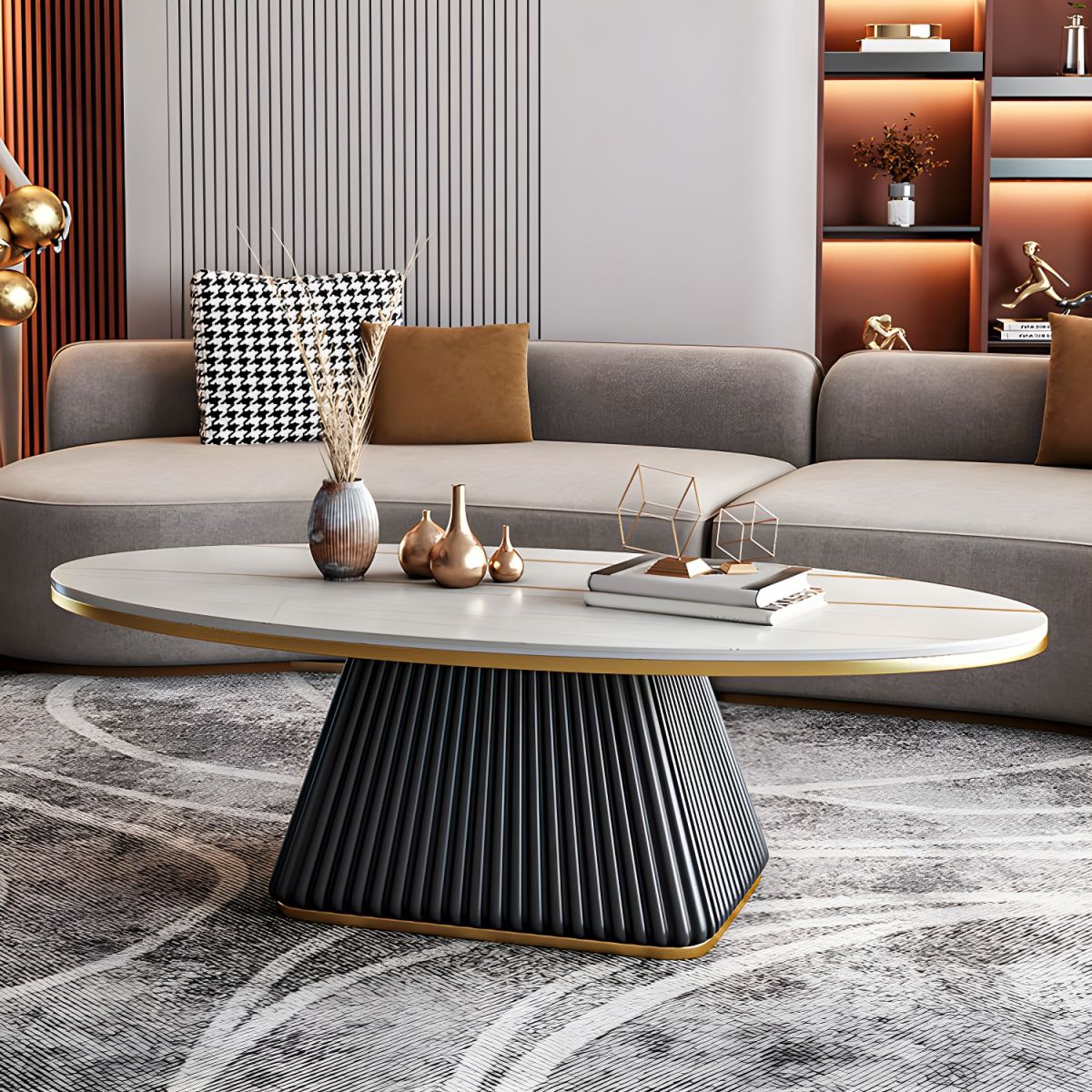 Simple Design Coffee Table Coffee Table Simple Modern Small Apartment Living Room Home Nordic Creative Oval Coffee Table Minimalist Side Table for Living Room
