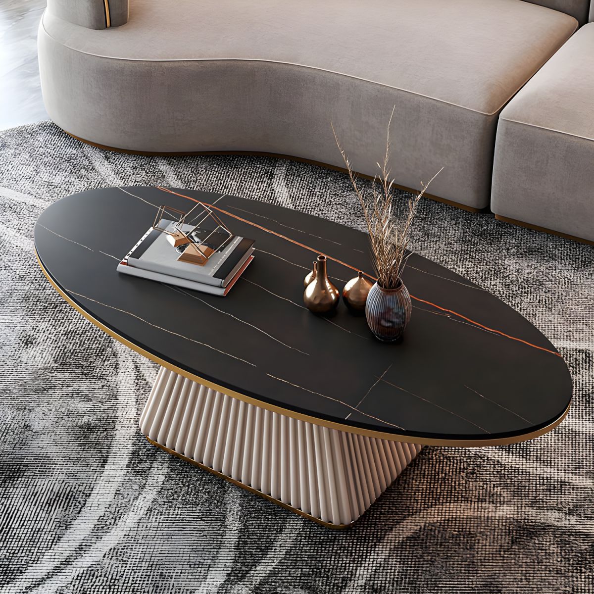 Simple Design Coffee Table Coffee Table Simple Modern Small Apartment Living Room Home Nordic Creative Oval Coffee Table Minimalist Side Table for Living Room