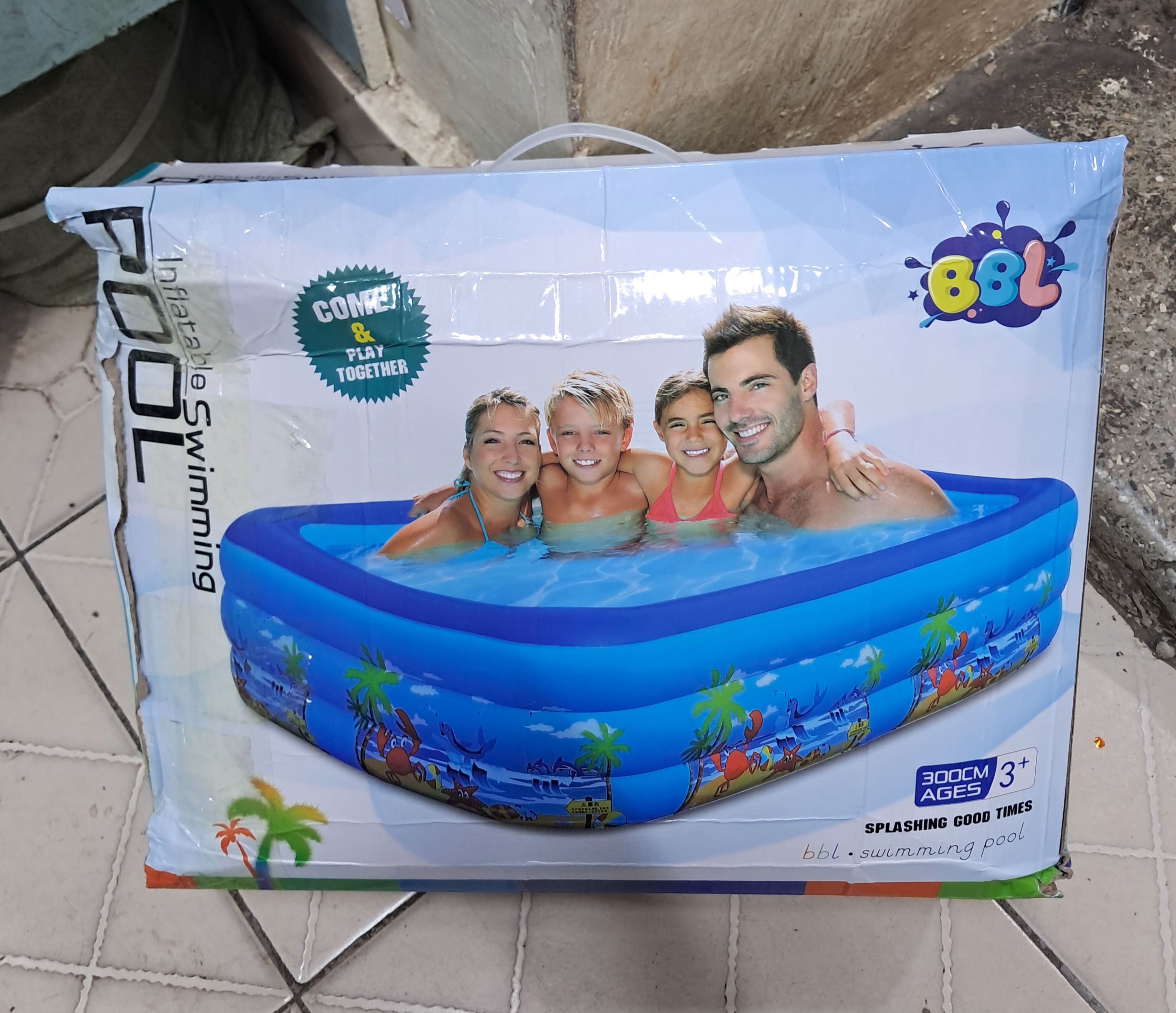 Extra Large  Inflatable Pool 290×172×54(L×WxH) +FREE PUMP