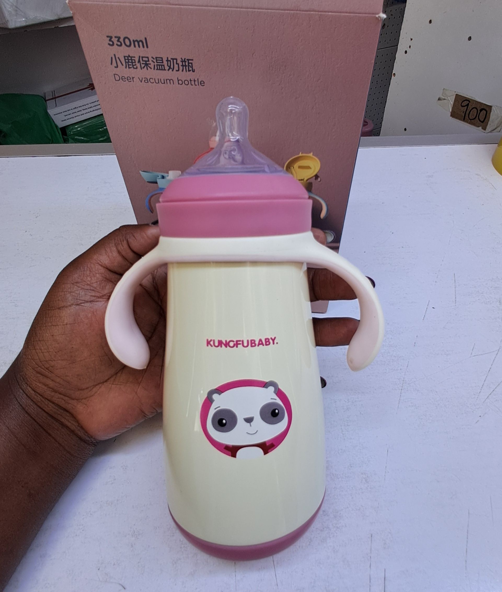 Stainless steel thermos feeding bottle  330 ml