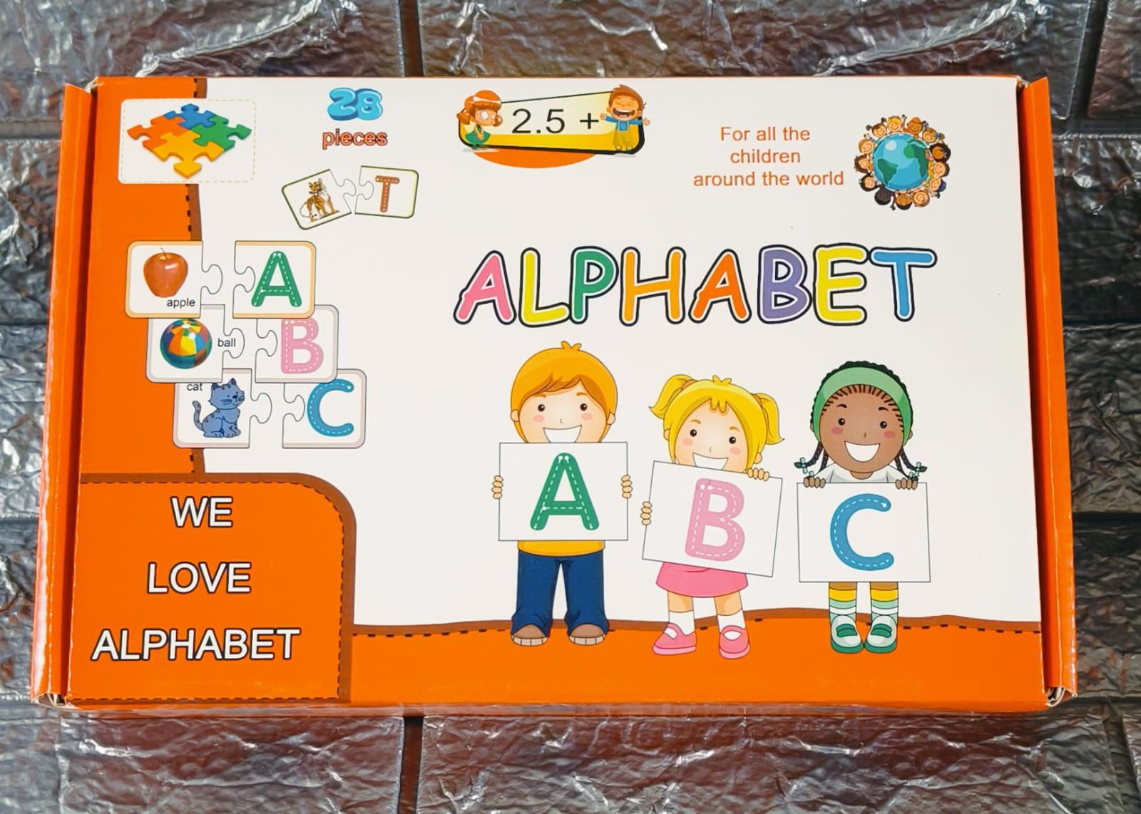 Alphabet Puzzle Jigsaw Flash Cards -28 Pcs