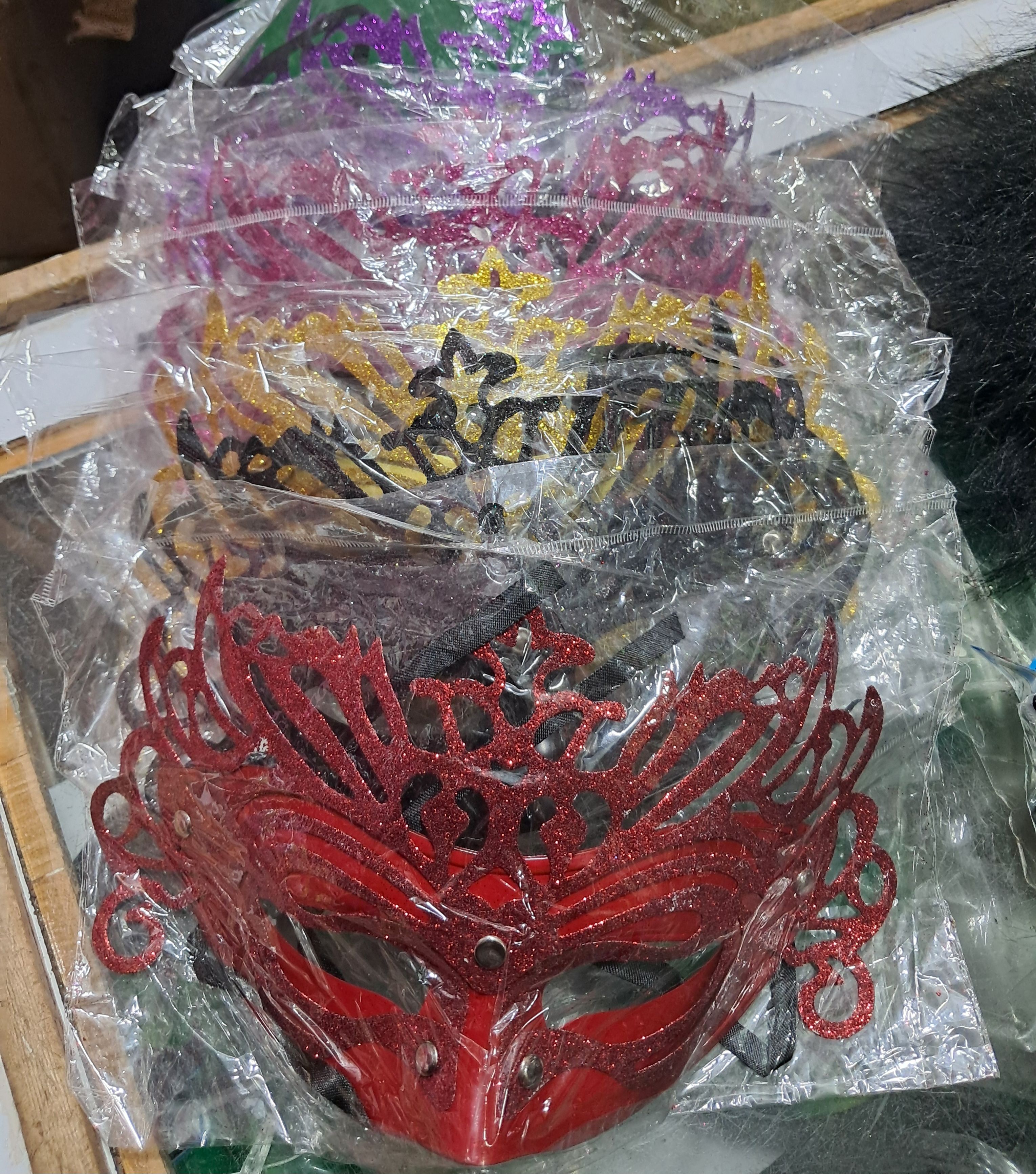 Shiny Glittery Party Face Masks