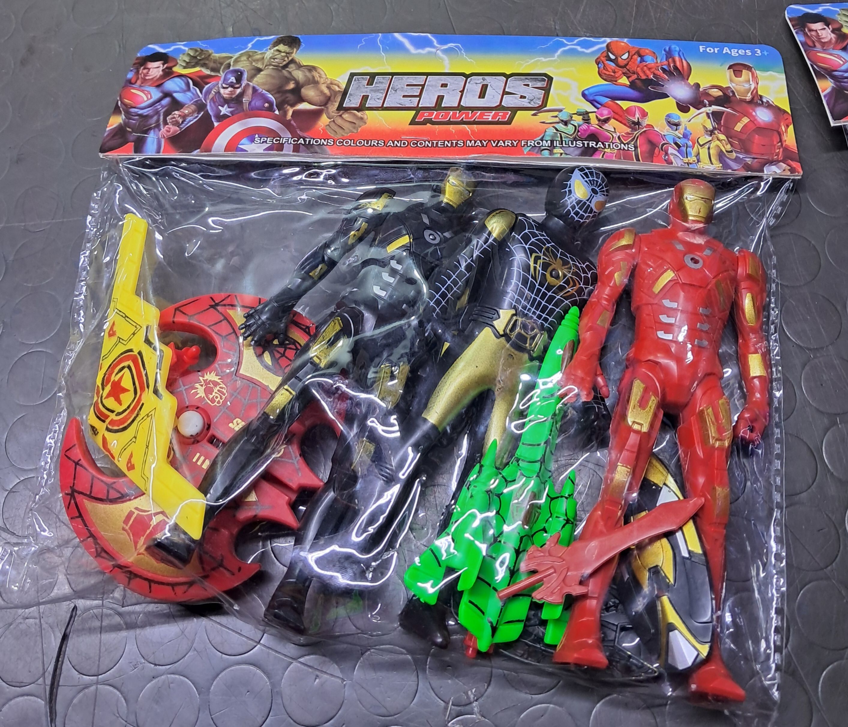 A set of Marvel superhero action figures