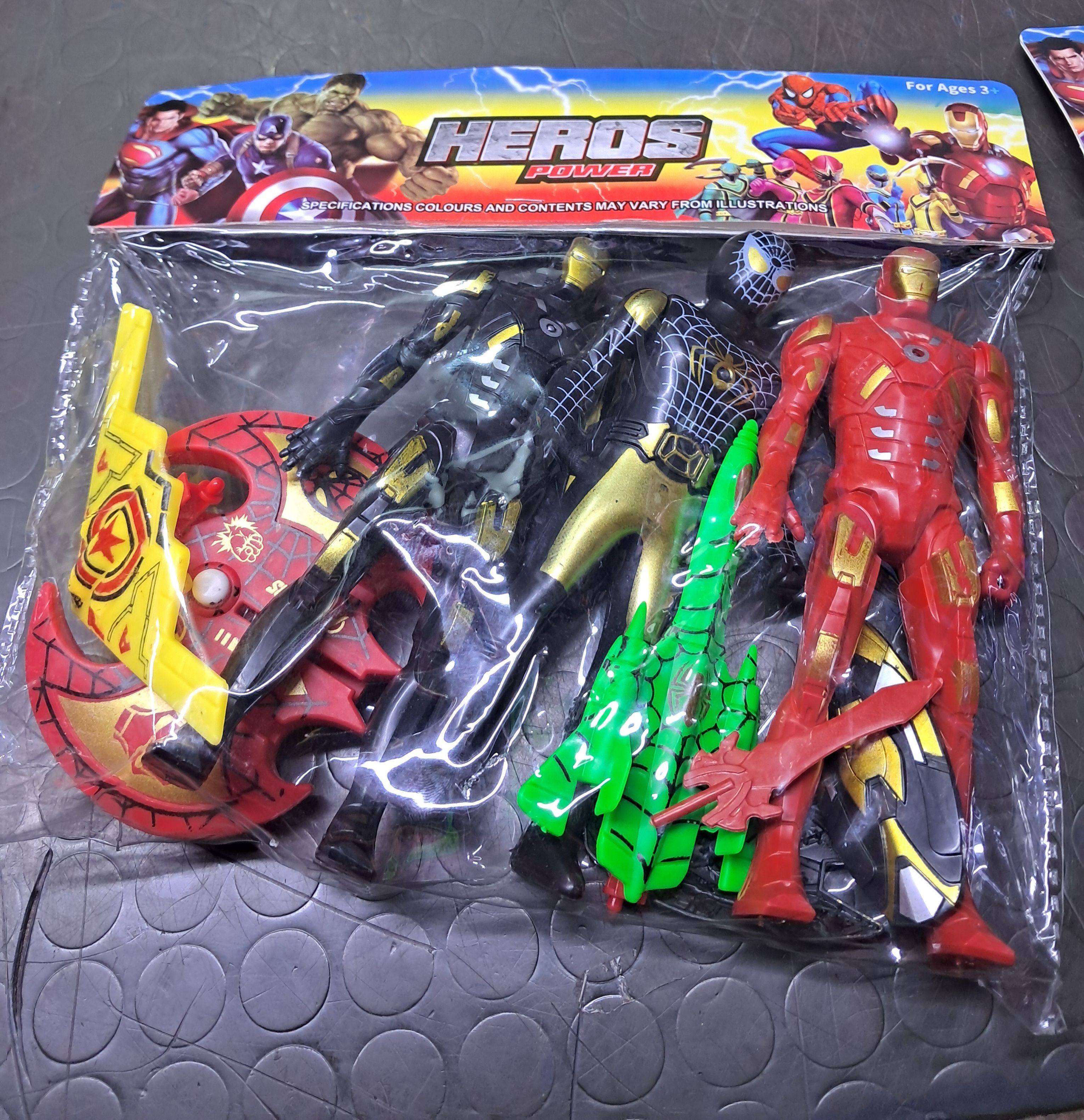 A set of Marvel superhero action figures