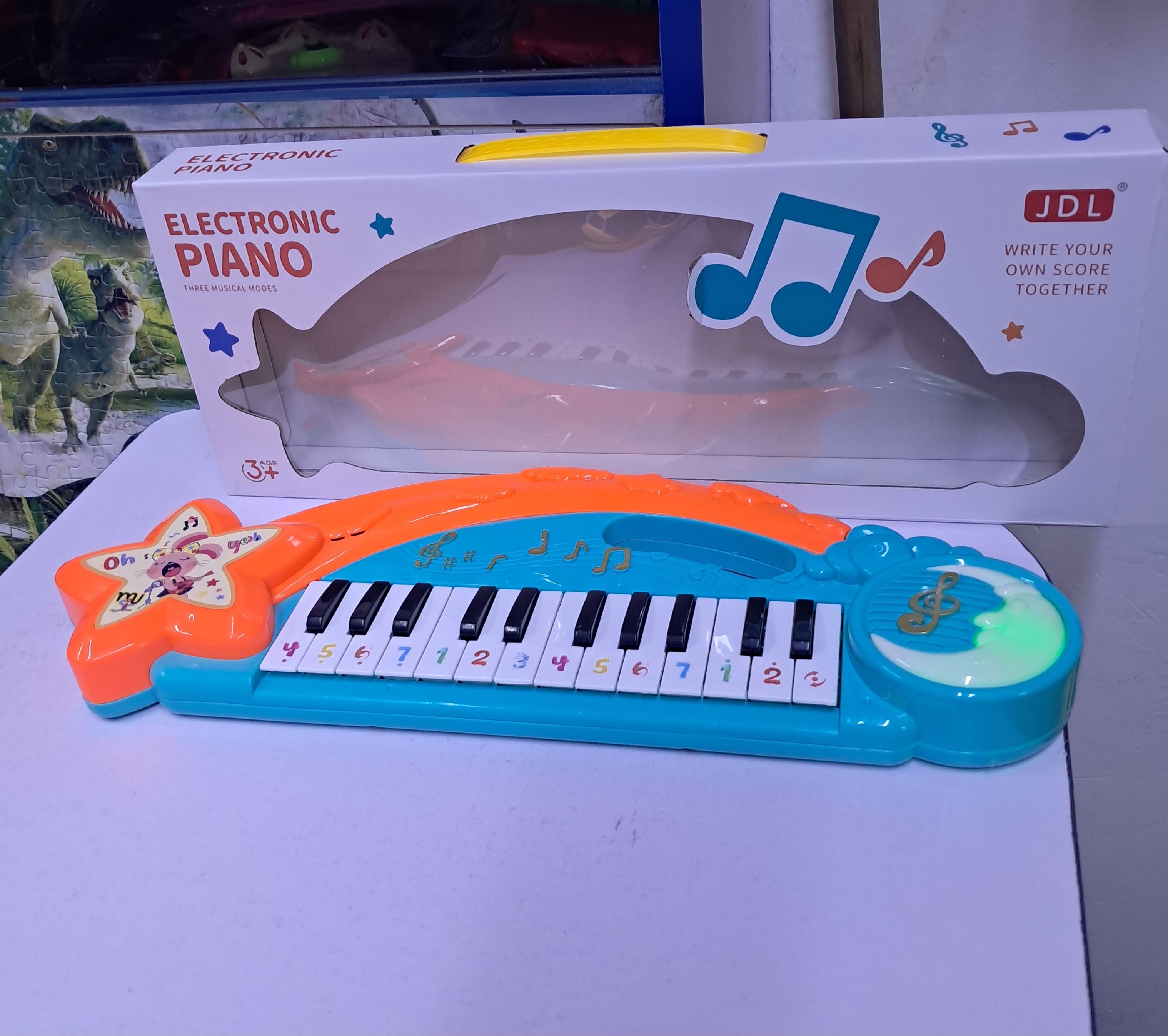 child's electronic keyboard piano.