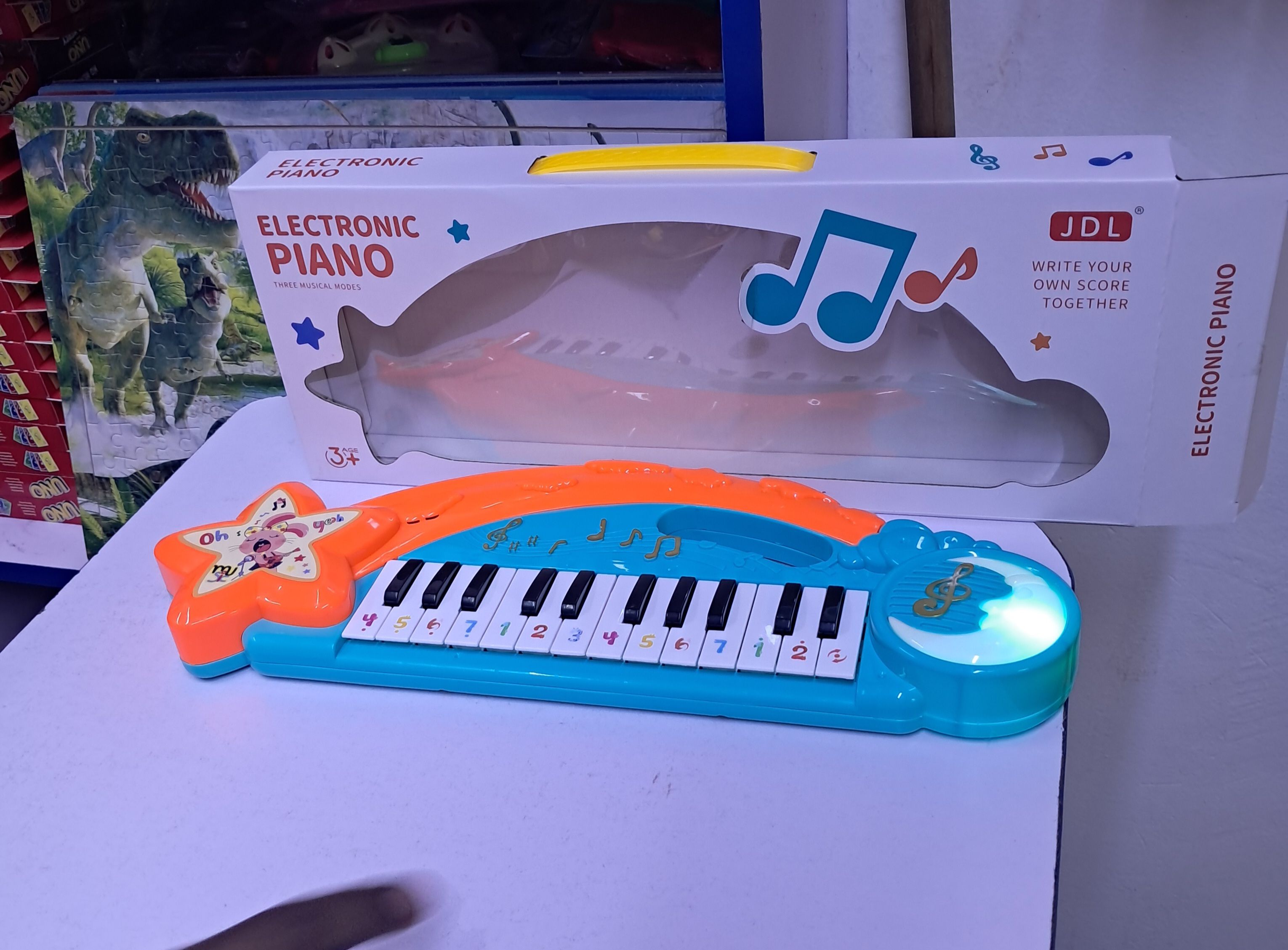 child's electronic keyboard piano.