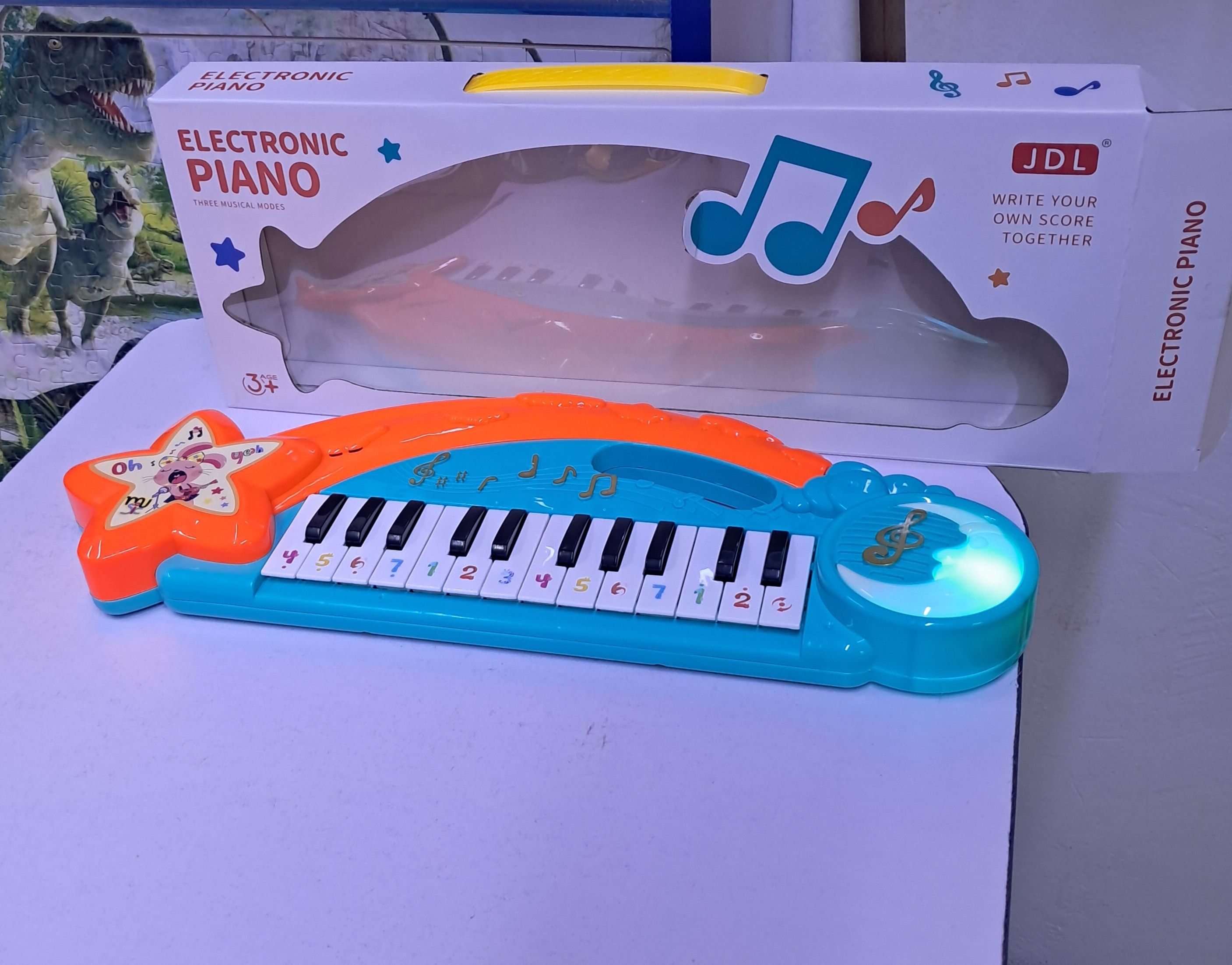 child's electronic keyboard piano.