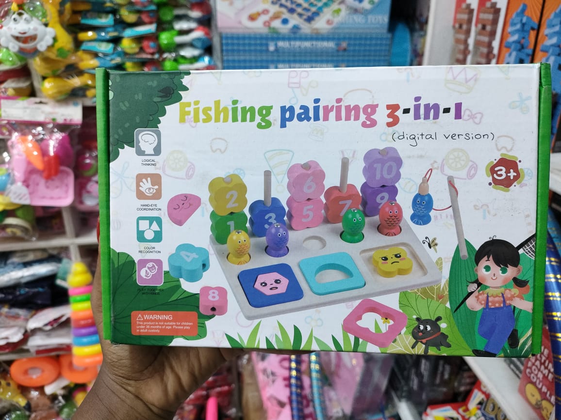 Montessori Fishing Pairing 3-in-1"block Toy