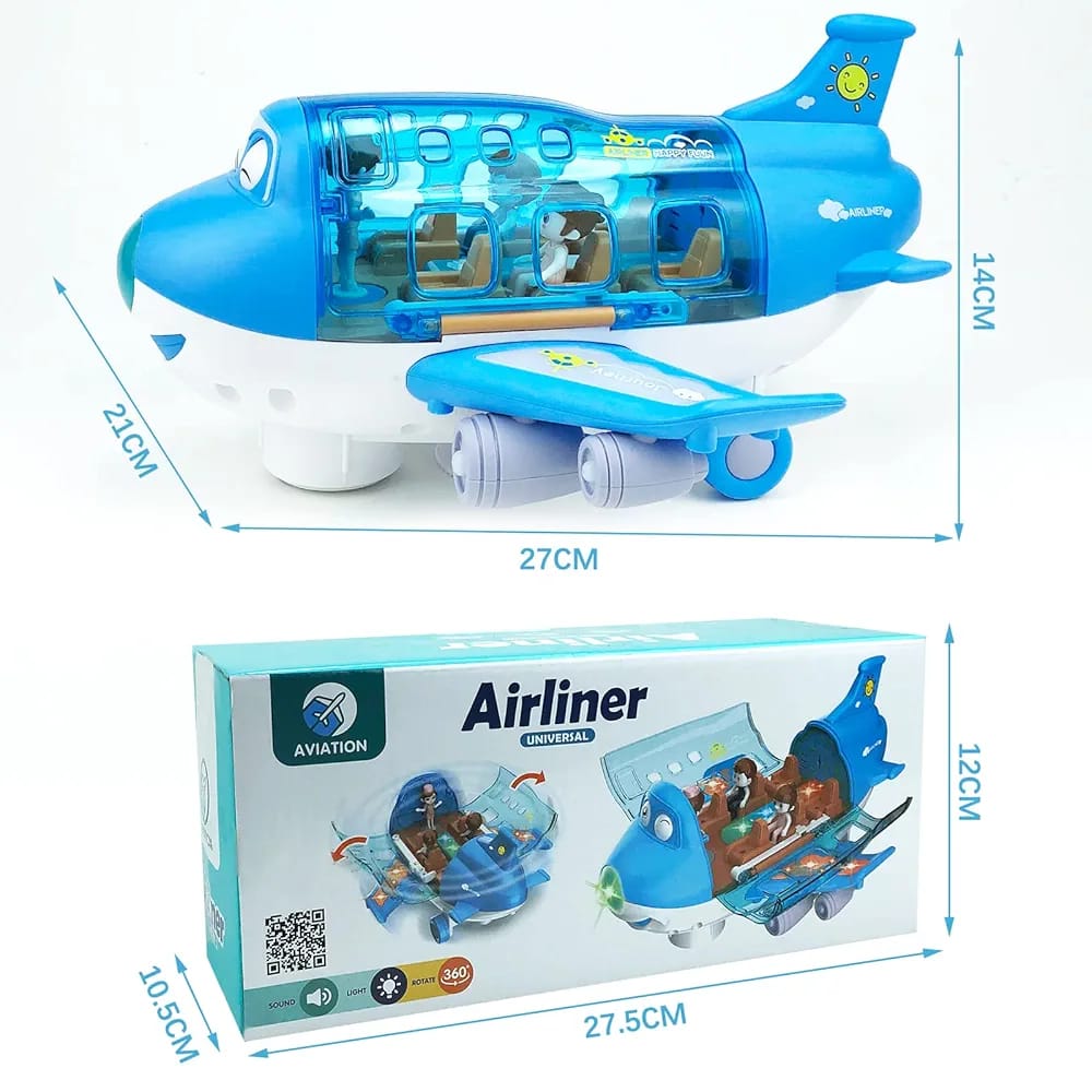 Electric Toy Airliner Plane Rotating Airplane Vehicles with Light and Music