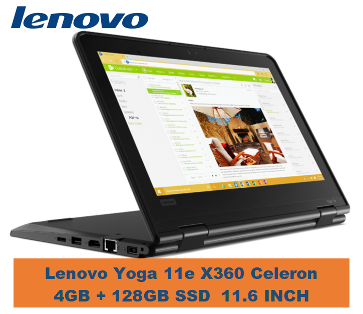 {Lowest Price Offer} Lenovo Thinkpad Yoga 11e X360 Celeron 4GB RAM +  128GB SSD Refurbished Laptop Touchscreen 11.6 Inch Screen Size Laptops With Windows and Office Installed  High Quality Computer