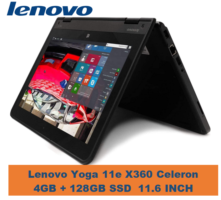 {Lowest Price Offer} Lenovo Thinkpad Yoga 11e X360 Celeron 4GB RAM +  128GB SSD Refurbished Laptop Touchscreen 11.6 Inch Screen Size Laptops With Windows and Office Installed  High Quality Computer