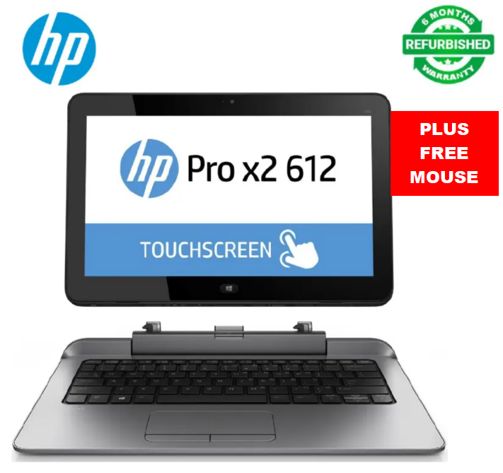 [Anniversary Offer] HP PROBOOK X2 612 G1 CORE i5 8GB RAM + 256GB SSD 2 In1 Touchscreen Laptop 12.5" Display Refurbished Windows Office Installed Detachable Computer Notebook PLUS Free Mouse