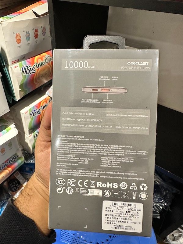 PowerBank 10000mAh 22.5W Two-way Fast Charging With Digital Display- X10 PRO