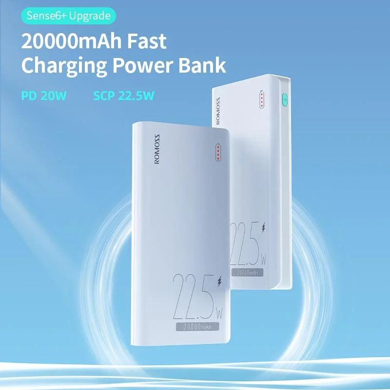 Romoss Powerbank Fast Charging 20000mah, 22.5W