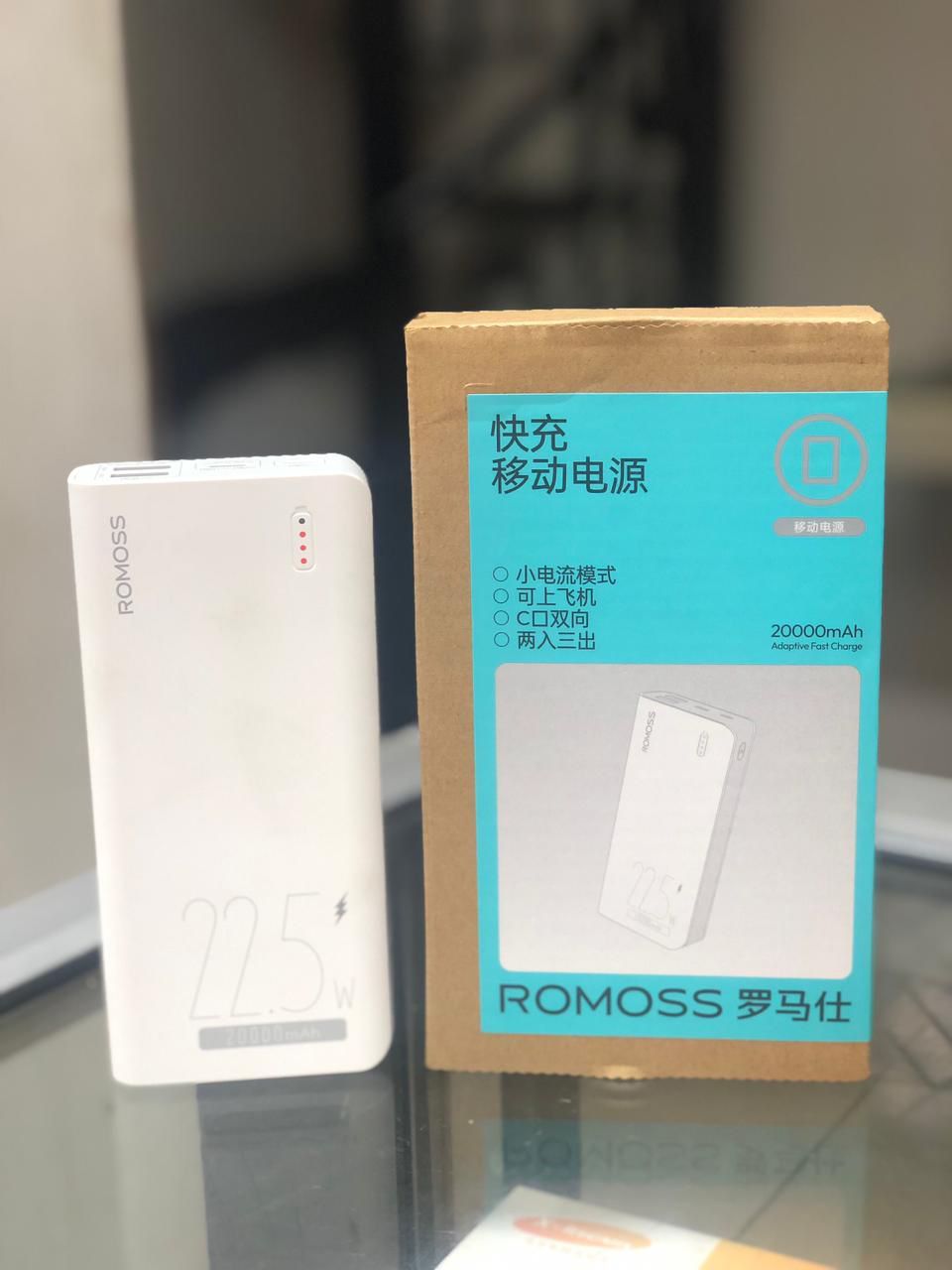 Romoss Powerbank Fast Charging 20000mah, 22.5W