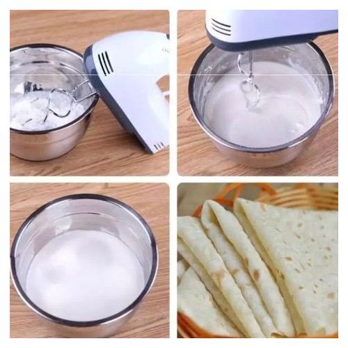 🪄✨️CLEARANCE SALE ✨️✨️Scarlett Electric Hand Mixer, 7 Speed Options Portable Handheld Mixer.] The electric mini hand mixer has 2 stainless steel dough hooks, which can easily mix dough and heavier ca