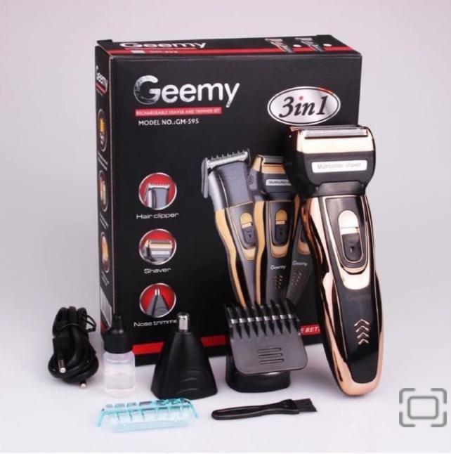 Geemy BEST Rechargeable Smoother Hair Shaving Machine, Shaver- 3 In 1 FOR KINYOZI BUSINESS.Rechargeable Hair Trimmer Cordless Trimming 
3 Detachable Heads Hair Trimmer
Ergonomic design with touch trip