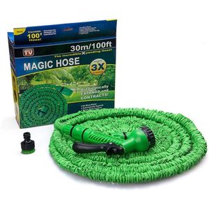 🔅30M _ 100M Expandable 3 Times Magic Expandable Garden Hose Flexible Stretch Water Pipe with Water Spray Nozzle Good for Plants, Cars Cleaning, Pets Shower Lawn Car Home Cleaning, MULTICOLOR🔅