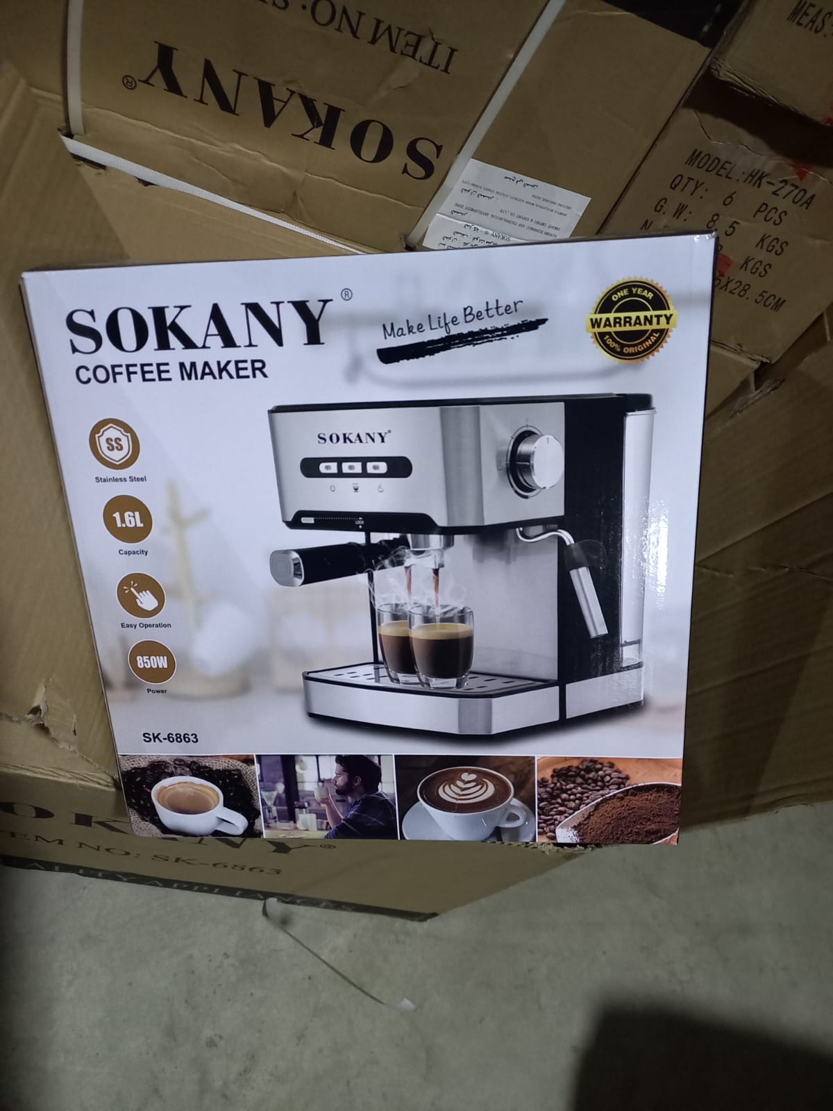 ✨️Stay Tuned✨️🌱Sokany Expresso coffee machine.Convenient - 6-cup coffee maker with heating plate, perfect for home, apartment, dorm, or work space 

Easy to operate - Just press the on/off switch to