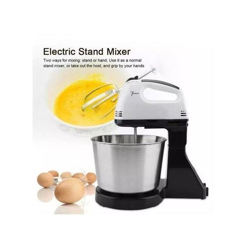 Sokany Multifunctional 2 In 1 Stand And Hand Held Electric Mixer- 7 Speed, 2L Stainless Steel Mixing Bowl, Dough Hooks & Mixer Beaters For Dressings, Frosting,