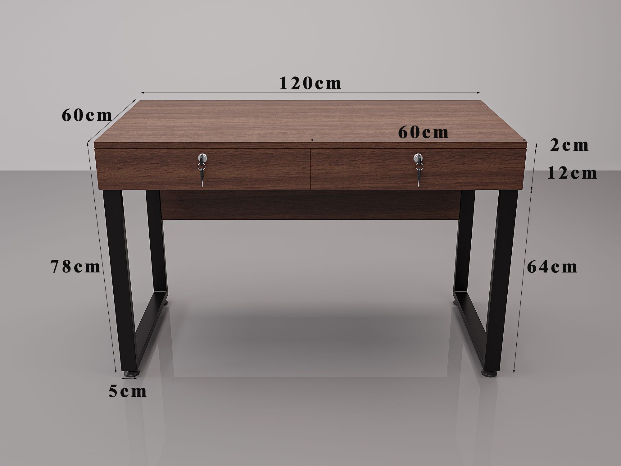 Modern Wooden Office Desk with lockable drawers perfect for offices, study rooms, or home work stations.