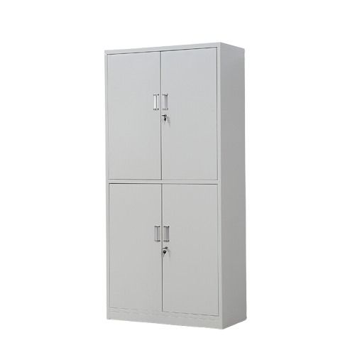 4-Door Metal Office Cabinet. A strong steel construction with secure lockable doors perfect for storing files ,documents and office suppliers.