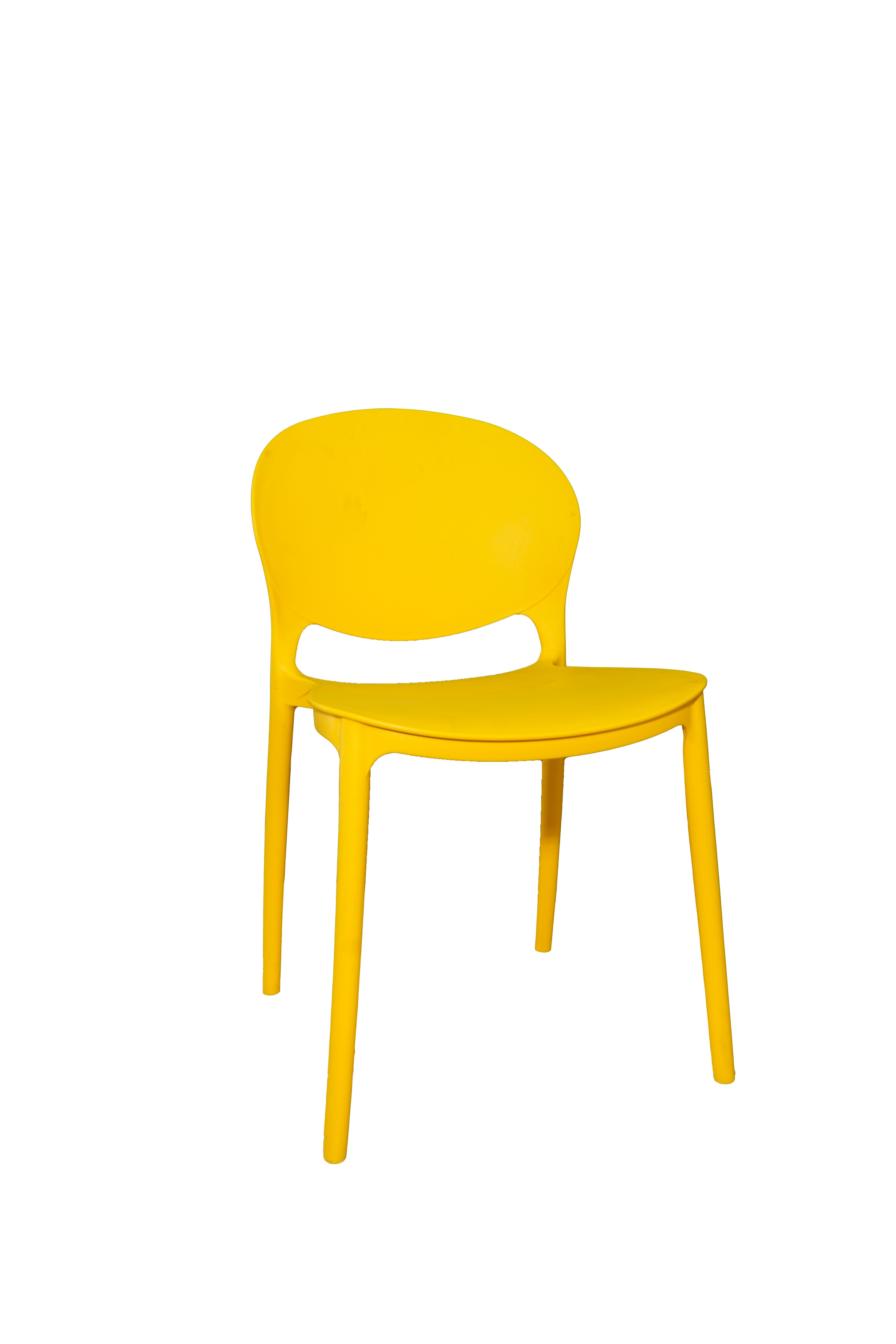Modern Plastic Chair. Designed for both comfort and durability its ideal for dining rooms restaurants or outdoor use.