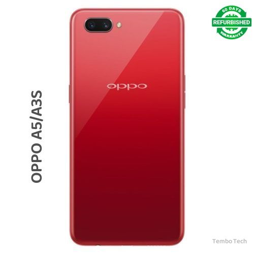Refurbished OPPO A5(A3S) Smartphone 4G RAM+64G ROM Unlock 5.5" Screen Dual SIM 2G/3G/4G/LTE 18MP+13MP Cameras Fingerprint recognition Bluetooth Split Screen Game Acceleration Google tools