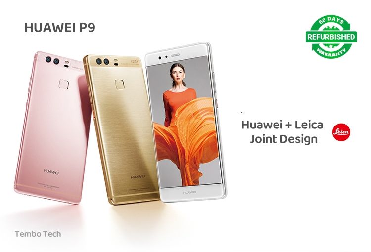 Refurbished Huawei P9 Smartphone 4G RAM+64G ROM Unlock 5.2" Screen Dual SIM 2G/3G/4G/LTE 12MP+8MP Cameras Leica optics Google tools pre-installed